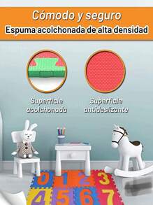 10 Pcs Foamy Mat Puzzle Games For Baby Floor Buildable Foami/Foamy/Foam EVA Children's Educational Exercise Home Non-Slip Animal Alphabet Number 29*29*0.8CM - Multicolor - View 5