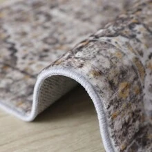 優雅輕奢風格花瓣圖騰室內裝飾地毯,適用於客廳、臥室、床邊、餐廳、廚房和辦公室椅墊/墊子,家居門口拖鞋墊,嬰兒爬行墊,戶外野餐毯 - 灰色 - 查看 6