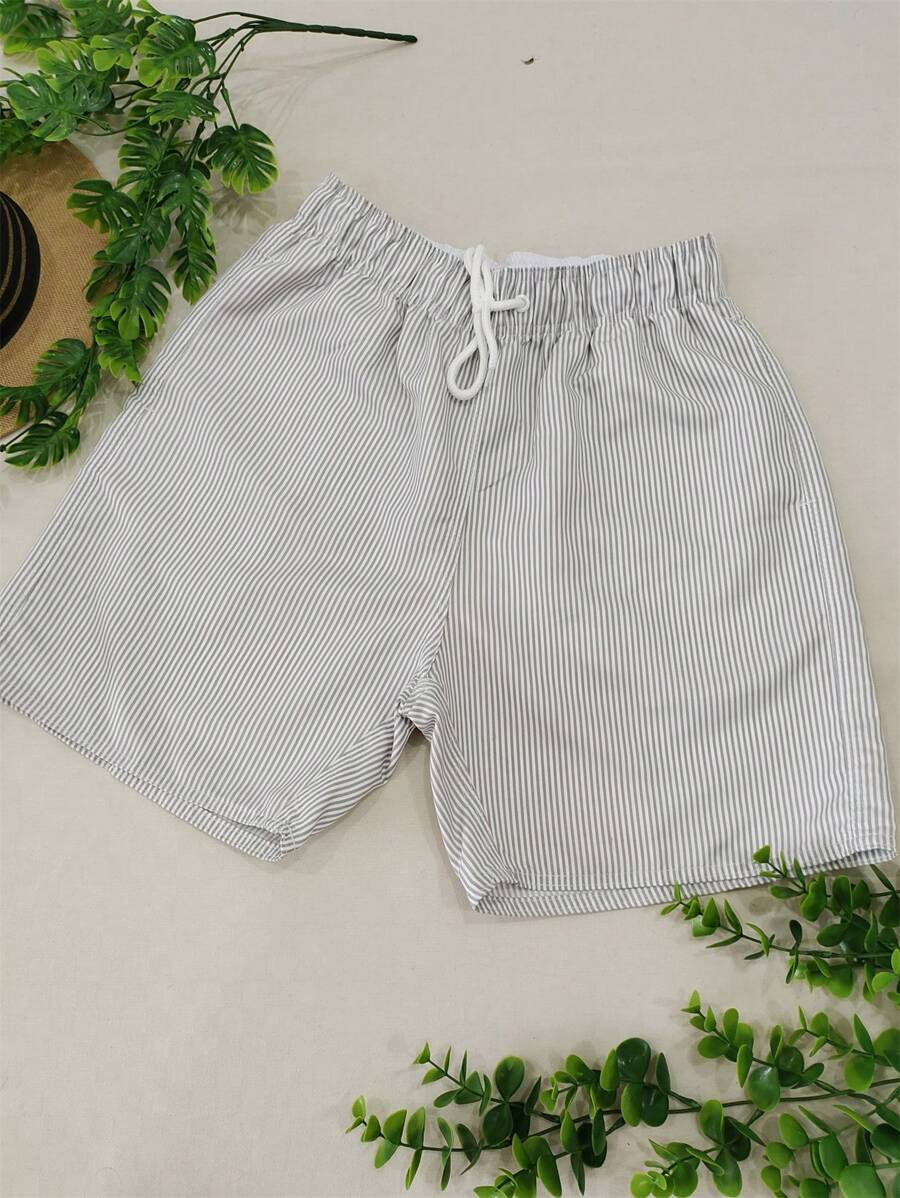 Men Beach Shorts - 灰色 - 查看 1