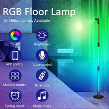 LED Corner Floor Lamp, RGBIC LED Corner Lamp With Remote Control, With Reading Lamp, Nordic Style Dimmable Soft Light, RGB Floor Lamp With DIY Colors For Living Room Bedroom Game Room - Multicolor - View 6