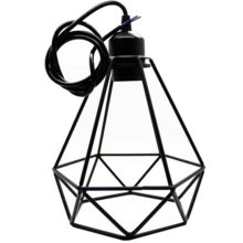 E27*1頂燈餐廳農家風格附led燈泡3000k暖光/6500k白光,110v/220v現代吊燈裝飾黑色鐵籠吊燈,工業工廠吊燈,廚房餐廳大廳天花板燈 - 黑色 - 查看 5