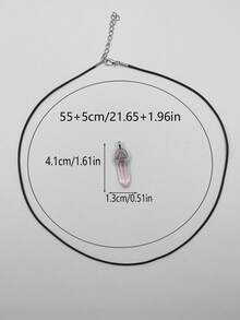 11入組石柱掛件和2條鍊帶diy套裝 - 彩色 - 查看 2