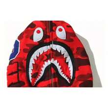 Sudadera Shark Ape Hecha,hoodies,hombre,fashion,capucha,Hombres Capucha con estampado de letra,,Hombres Capucha con estampado de dibujos animados de hombros caídos,sudadera para hombre basica comoda ligera casual,SUDADERA camuflaje shark head - Rosa Fucsia - Ver 5