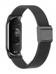 Fashion Metal Wrist Strap Compatible With Xiaomi Mi Band 8 Luxury Rose Gold Sport Smart Watch Bracelet Replacement Watchband For Miband 8 - Black - View 4