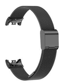 Fashion Metal Wrist Strap Compatible With Xiaomi Mi Band 8 Luxury Rose Gold Sport Smart Watch Bracelet Replacement Watchband For Miband 8 - Black - View 3