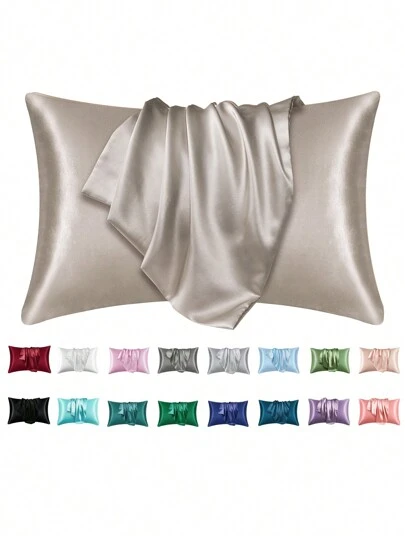 2 st Örngott För Hår Och Skinn , Silke Satin Örngott Örngott Uppsättningar Av 2 , Silke Kudde Skydd Med Kuvert Stängningslås