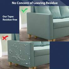 防貓抓痕膠帶,防止寵物抓痕的家具保護膜,透明雙面防刮貓訓練膠帶紙 - 沙發、門、牆壁、地毯保護膜 - 白色 - 查看 3