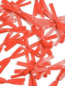 30入組紅色蝴蝶結diy配件,用於日常髮夾、手套、帽子、冬季女性禮品包裝 - 紅色 - 查看 3