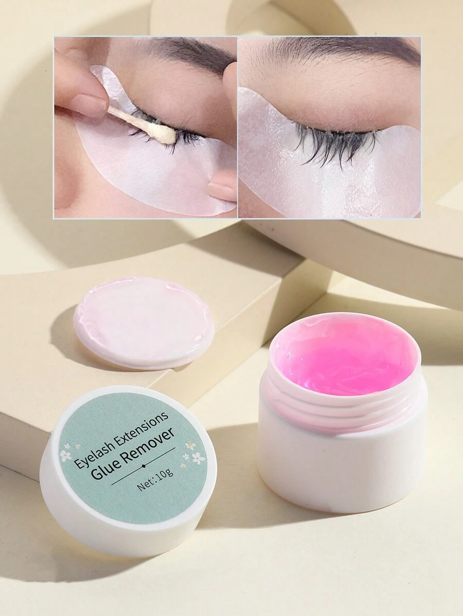 Eyelash Extensions Glue Remover,10g Cream Lash Extension Remover Dissolves Powerful Eyelash Glue