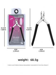 黑色矽膠剪除死皮剪,美甲工具 - 黑色 - 查看 7