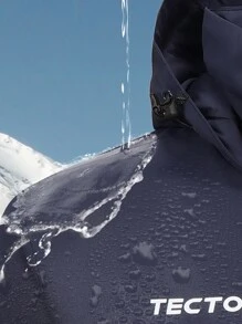 TECTOP Chaqueta de esquí para mujer, ropa impermeable para exteriores con múltiples bolsillos y diseño con cremallera, adecuada para deportes de nieve de invierno - Azul - Ver 5
