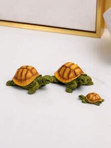 1 組 3 件客廳餐桌裝飾微景觀樹脂烏龜裝飾件 - 彩色 - 查看 2