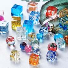 1 Pieza Moldes De Silicona De Resina Epoxi De Cristal Para Hacer Diy Abalorios Y Colgantes En Formas Redondas, De Diamantes, Cuadradas, Ovaladas Y Rectangulares Para Pulseras Y Collares