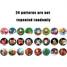 1pc Christmas Projection Lamp, 2-In-1 Flashlight & Projector, Cognitive Bedtime Flashlight, Fun Projection Flashlight, Christmas Gift For Boys & Girls (24 Random Christmas Patterns) - Green - View 7