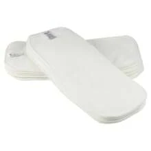 10入組嬰兒布尿布插入式可水洗可重複使用微纖維快速吸水墊,3層設計 - 米色 - 查看 1