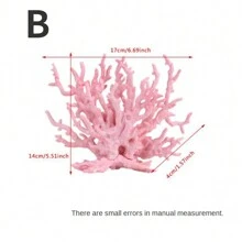 水族箱裝飾,逼真珊瑚礁和海草道具,人工硬化和枯萎珊瑚飾品 - 彩色 - 查看 3