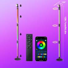 LED Corner Floor Lamp, RGBIC LED Corner Lamp With Remote Control, With Reading Lamp, Nordic Style Dimmable Soft Light, RGB Floor Lamp With DIY Colors For Living Room Bedroom Game Room - Multicolor - View 2