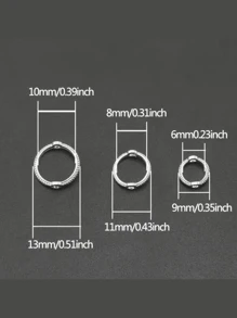 50 件銀色環珠,框架金色橢圓形框架間隔珠連接器,適用於 Diy 項鍊手鍊耳環吊墜珠寶製作配件 - 亮銀色 - 查看 2