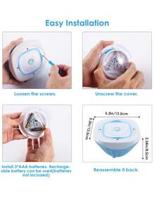 漂浮游泳池燈,魚紋1入組彩色變換游泳池燈水下漂浮,4種顏色2種模式,發光熱水浴缸池裝飾玩具(需3aaa電池,不含) - 彩色 - 查看 9