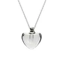 1 件透明玻璃瓶空心吊墜帶紀念水晶可攜帶嬰兒頭髮和 Insp 項鍊男女通用 - 無色 - 查看 1