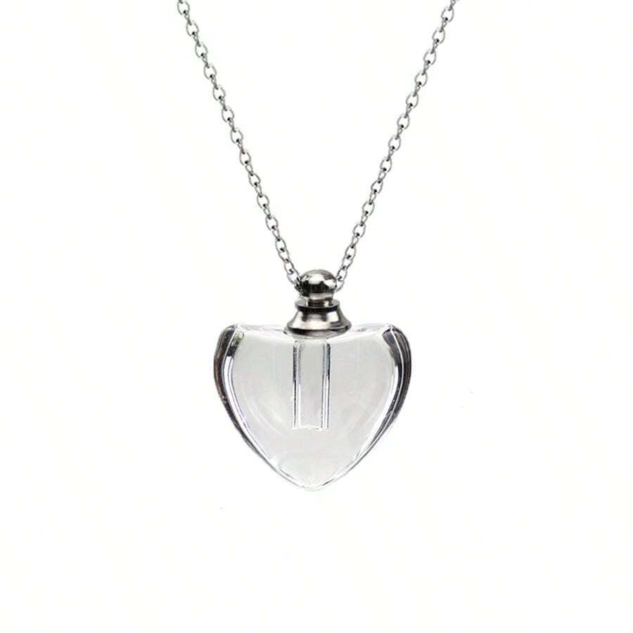 1 件透明玻璃瓶空心吊墜帶紀念水晶可攜帶嬰兒頭髮和 Insp 項鍊男女通用 - 無色 - 查看 1