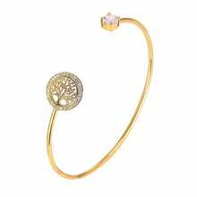 Adjustable Tree Of Life Bracelet For Women - Gold - View 3