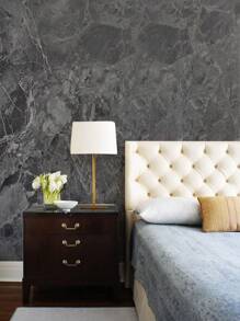 1 Roll Of 40cm Wide Deep Gray Marble Wallpaper - Dark Grey - View 3