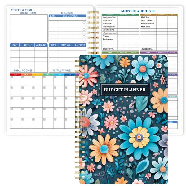 Planificador De Presupuesto De 1 Pieza: Organizador De Finanzas Mensual Con Cuaderno De Seguimiento De Gastos Para Administrar Su Dinero De Manera Efectiva, Planificador De Finanzas/libro De Cuentas Sin Fecha, Comience En Cualquier Momento-a5 (8,6 X 5,9 Pulgadas), Papel De 100 G/m2