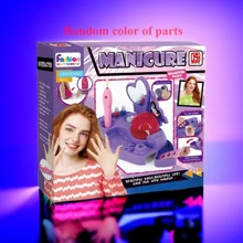 Kids' Nail Art & Makeup Toy Set With Accessories, Colorful Box, Girls' Nail Polish Gift, Diy Play Set For Family Time (random Color & Quantity) - Violet Purple - View 3