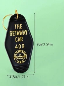 1 件黑色復古趣味飯店標籤鑰匙圈:用這款塑膠度假車鑰匙圈為您的鑰匙增添一些樂趣! - 彩色 - 查看 3