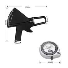 Kit calibrador de grasa del cuerpo, incluir calibrador de medición de grasa, cinta métrica de grasa corporal y manual de usuario para medir con precisión el IMC, pliegue de la piel y pérdida de peso - Negro - Ver 7