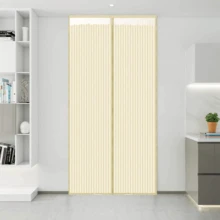 120x210cm Magnetic Fly Screen Door Mosquito Net Self-Sealing Magnet Mosquito Net With Magnetic Buckle - 米色 - 查看 5