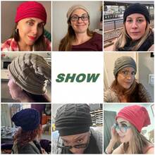 1顶纯色女士保暖针织帽，户外翻边针织帽，冬季滑雪帽，时尚保暖 - 彩色 - 查看 9