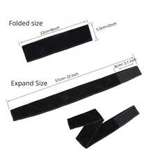 1入組棕色天鵝絨假髮固定帶/頭巾,額外固定假髮,可調節的彈性假髮帶,有5種顏色選擇 - 黑色 - 查看 6