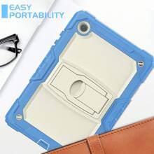 Ốp tương thích với vỏ Samsung Galaxy Tab A9 11'' (X210/X216/X218), Vỏ bảo vệ chắc chắn chịu lực cao có chân đế Vỏ máy tính bảng A9 Plus- Xanh da trời - xanh nhạt - Xem 3