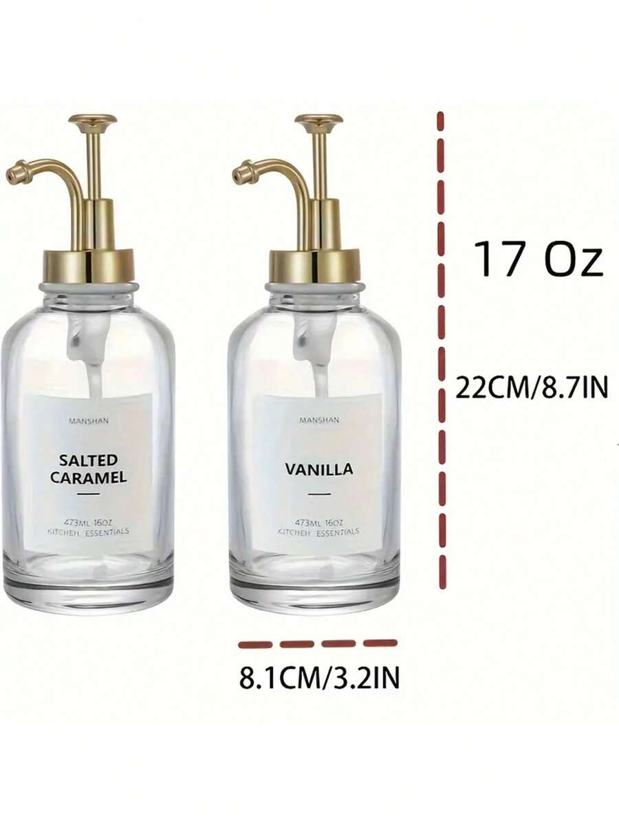 1pc Coffee Syrup Dispenser, Syrup Bottle With Pump, Oil Dispenser