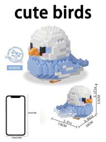一盒可愛小鳥造型小顆粒積木,解壓拼裝積木,創意可愛小鳥系列擺飾禮物。有12種形狀可供選擇,適合送給朋友的小禮物。 - 8918 - 查看 1