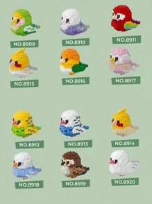 一盒可愛小鳥造型小顆粒積木,解壓拼裝積木,創意可愛小鳥系列擺飾禮物。有12種形狀可供選擇,適合送給朋友的小禮物。 - 8918 - 查看 3