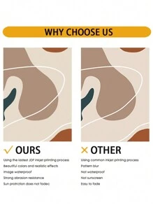 3入組幾何線條和方塊高清印花畫布,現代北歐風格的抽象圖案,米白和咖啡色系,適用於大尺寸客廳、臥室、沙發、床頭、入門櫃和桌子的裝飾牆藝術品,不含框架,安全地使用pvc管緊密包裝 - 彩色 - 查看 7