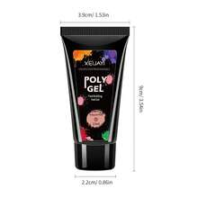 XEIJAYI 5入組聚合物指甲凝膠套裝入門套裝,所有季節聚合物指甲凝膠套裝,附有指甲貼模、指甲文件、修指工具,適用於初學者 - 淡紫色 - 查看 10