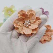 1 對時尚女士彩色果凍色大花朵耳環 - 薄荷綠 - 查看 2