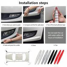 2pcs Car Bumper Protector Strip Guard Corner Protection Strips Scratch Protector Crash Blade Anti-collision Auto Accessories - Black - View 8