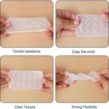 1入組珠寶製作水晶膠模具,幾何形狀的寶石,例如心形、正方形、三角形、水滴形,連同矽膠模具的吊墜