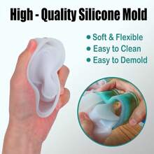 1set Geometric Shaped Jewelry & Storage Box Silicone Mold Decoration Mirror Surface Epoxy Resin Mold, Square, Round, Hexagon, Plum Blossom & Heart Shaped Storage Box Mold Valentines