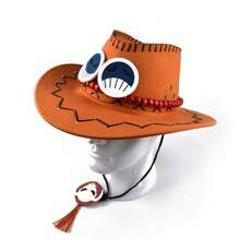 Sombrero Vaquero Unisex Moda El Anime Cosplay Ace One Piece - Naranja - Ver 5