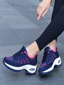 Women's Multifunctional Fashionable Walking Shoes For Running, Casual, Sports, Dance, Square Dance, Breathable, Cushioning, Non-slip, Height-increasing, Large Sizes, Knit Sock Shoes