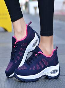 Women's Multifunctional Fashionable Walking Shoes For Running, Casual, Sports, Dance, Square Dance, Breathable, Cushioning, Non-slip, Height-increasing, Large Sizes, Knit Sock Shoes