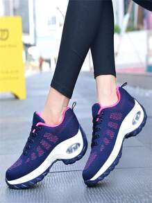 Women's Multifunctional Fashionable Walking Shoes For Running, Casual, Sports, Dance, Square Dance, Breathable, Cushioning, Non-slip, Height-increasing, Large Sizes, Knit Sock Shoes