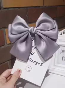 可爱 1 件装缎带蝴蝶结发夹 带弹簧发夹 万圣节 - 淡紫色 - 查看 1