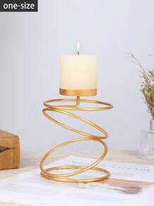 1PC Metal Iron Art Spray Candlestick Fashionable and Creative Nordic Wedding Party Candlelight Dinner Props Household Candlestick Decoration - Gold - View 2